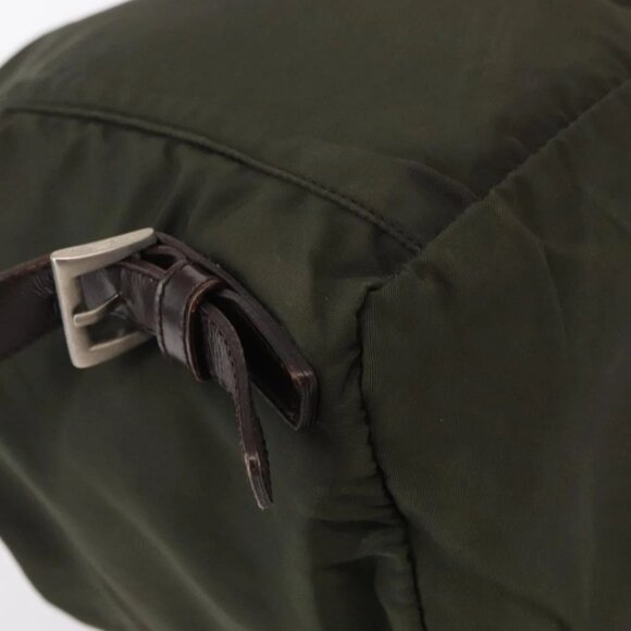 PRADA Backpack Nylon Khaki Silver Auth bs31148 - Picture 5 of 16